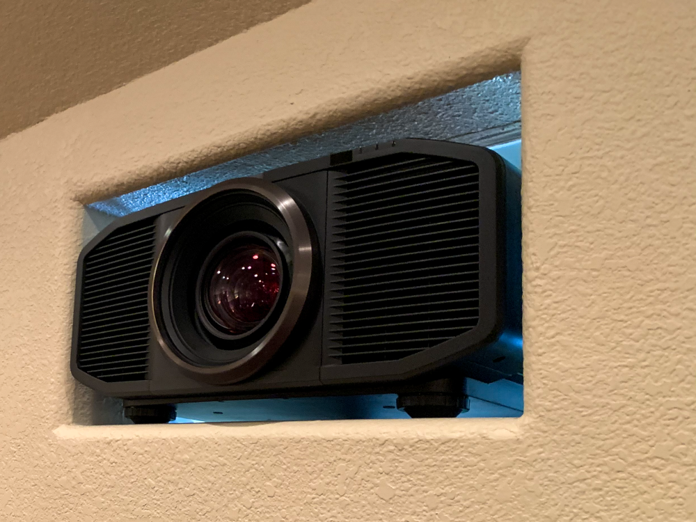 Projecter in a built in housing